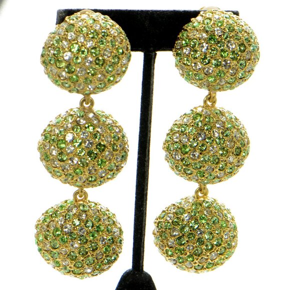 Oscar de la Renta Jewelry - Oscar de la Renta Three Drop Cactus Earrings
